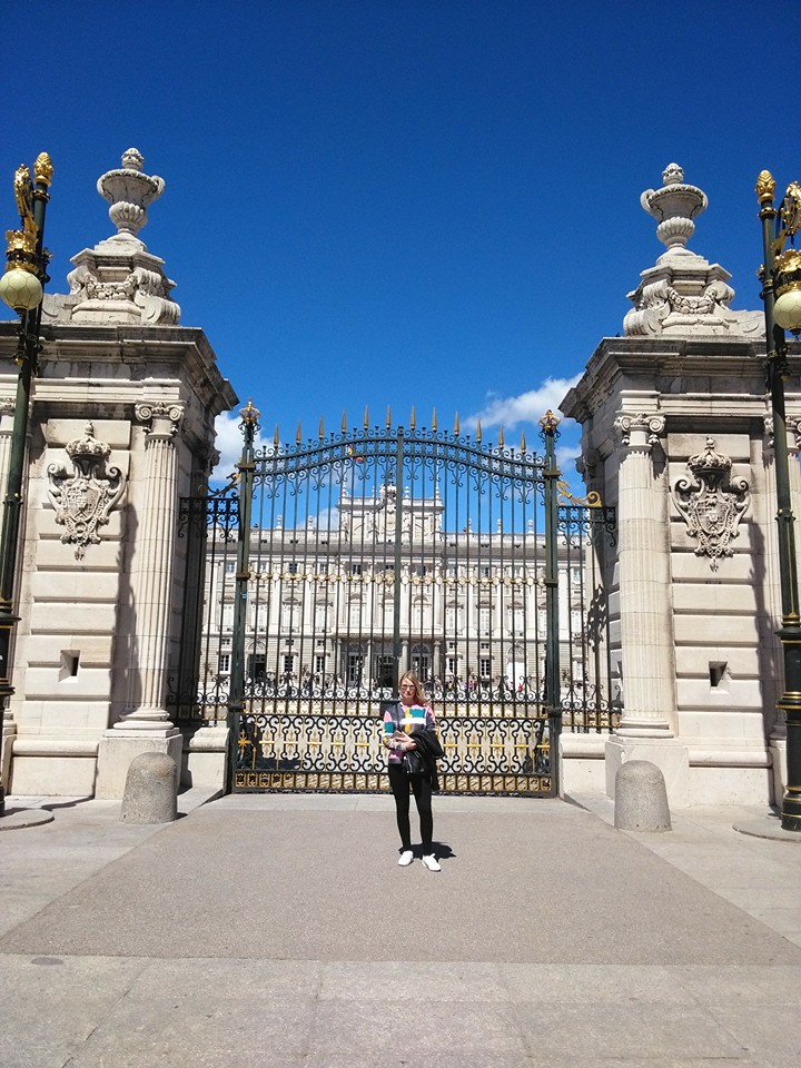 the gate of the royal palace, madrid, spain