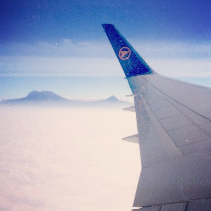 View from the plane on Kilimanjaro, Tanzania