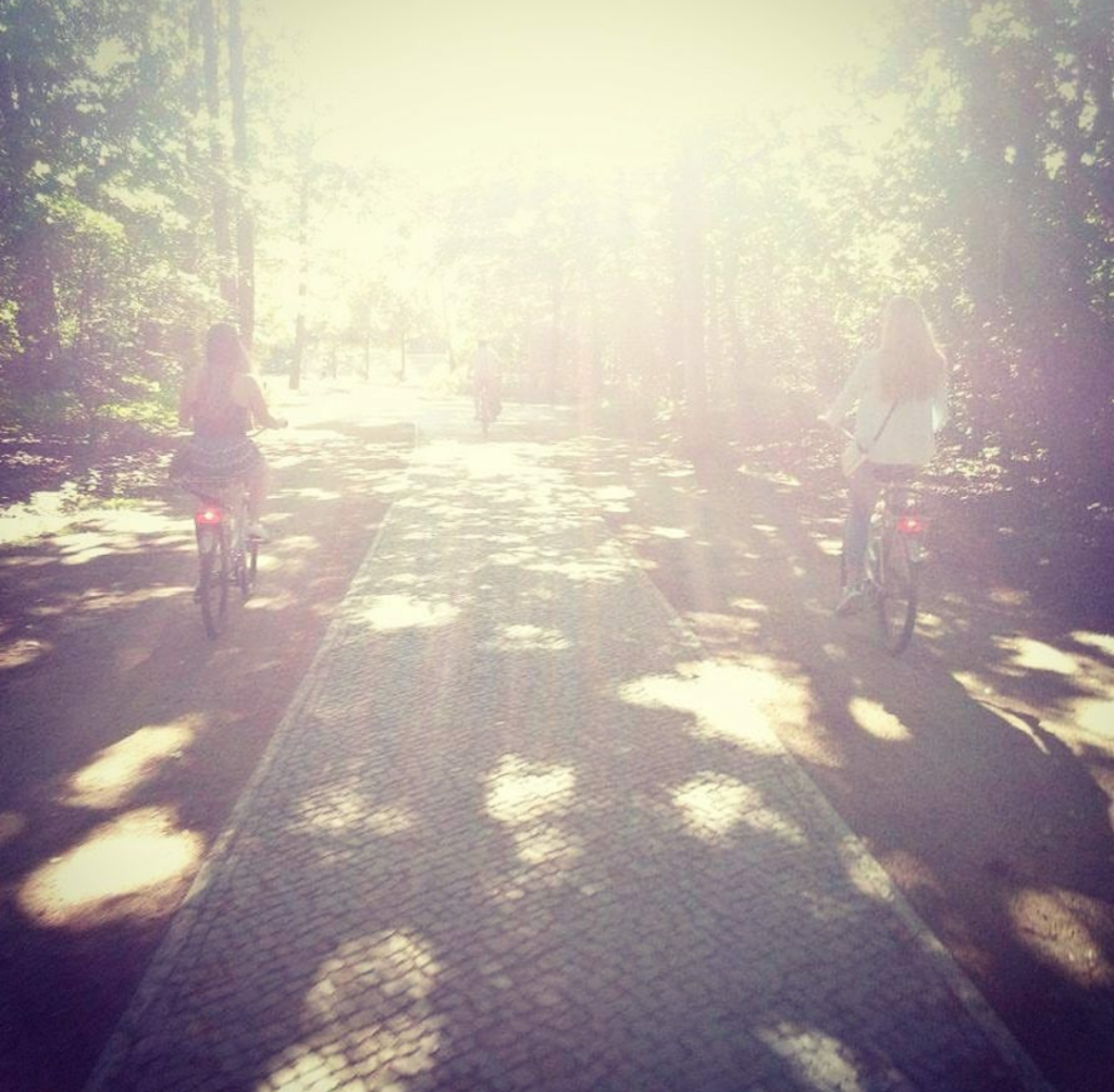 riding our bikes in tiergarten, berlin, germany