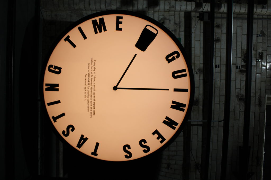 guinness clock in Dublin, ireland