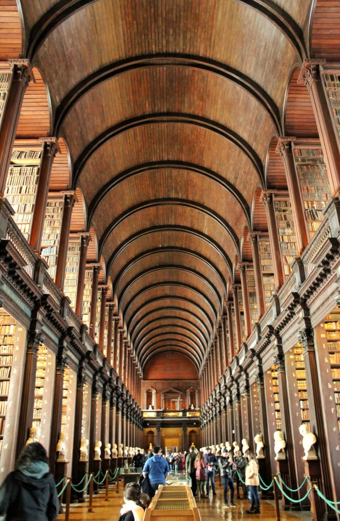 trinity college, the long room in Dublin, ireland