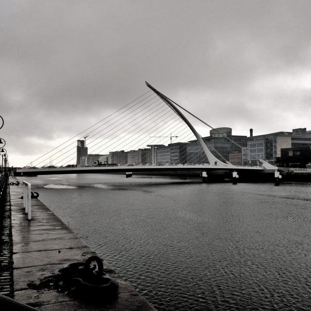 Samuel Beckett Bridge in Dublin, ireland