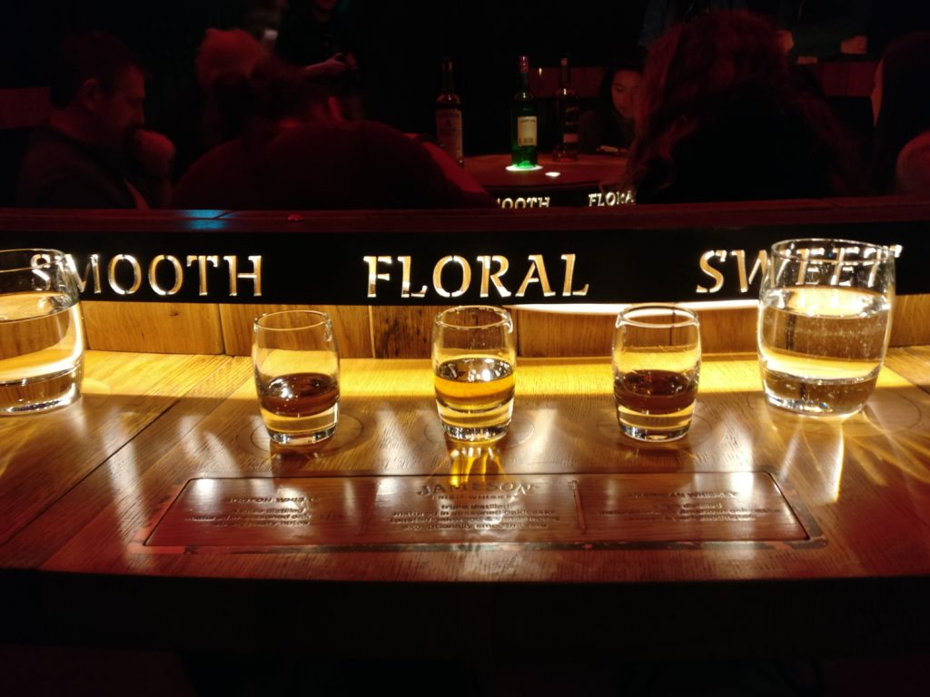 jameson distillery camparison whisky tasting in Dublin, ireland