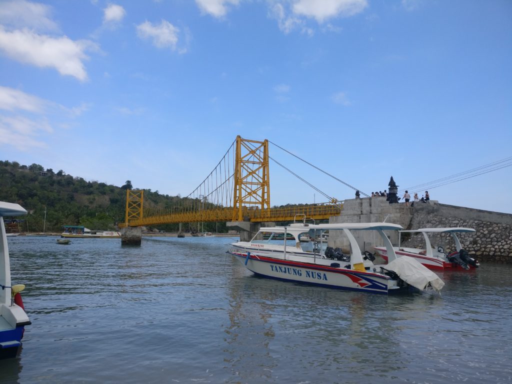 the golden bridge in nusa lembongan, indonesia