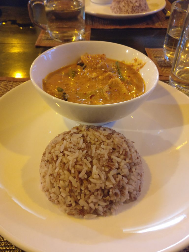 rice with red curry, Siem Reap, Cambodia