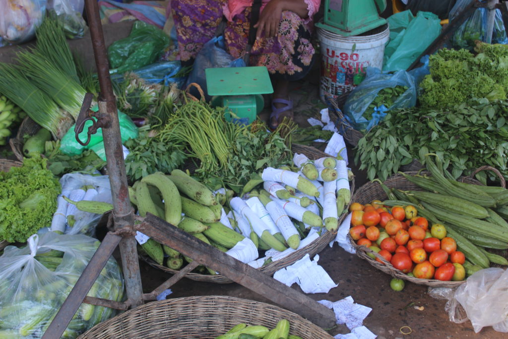 some ingredients on the market, Siem Reap, Cambodia