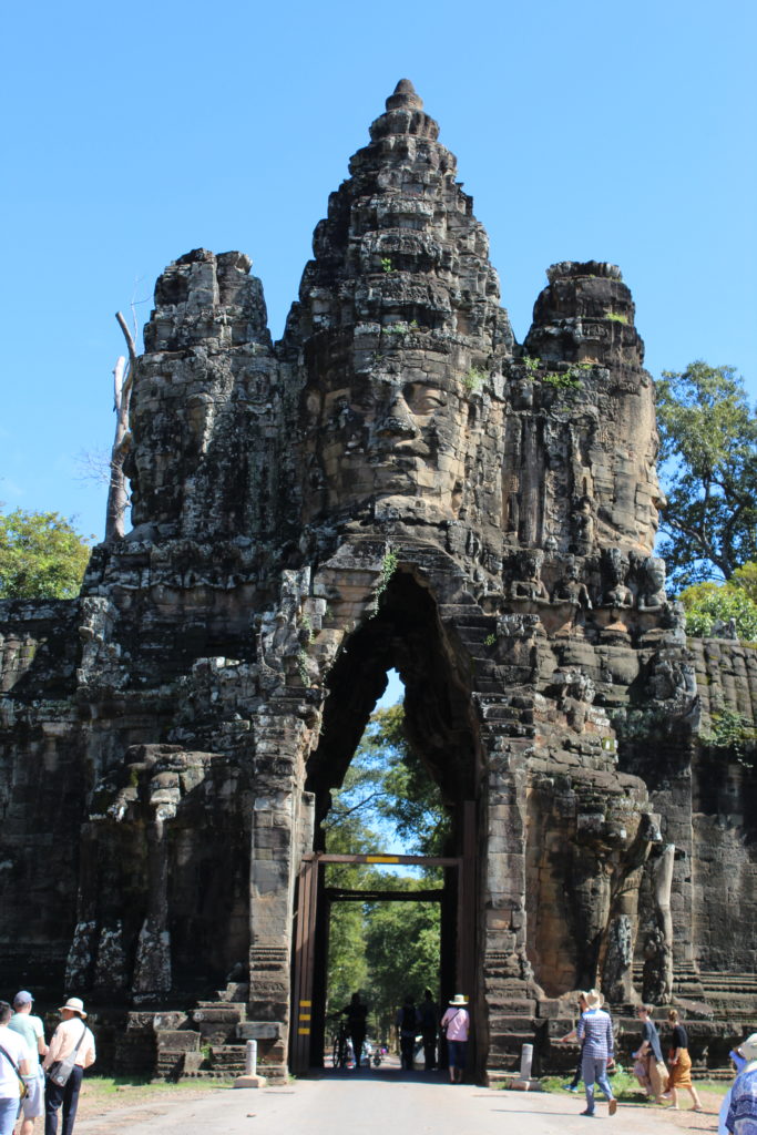 the gate of angkor thom in Siem Reap, Cambodia