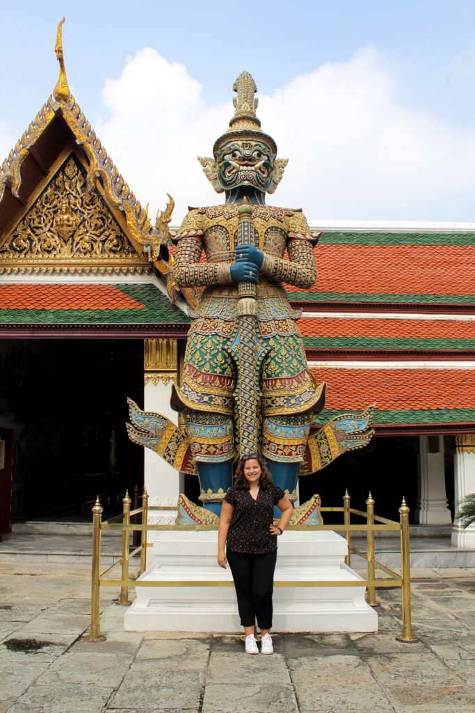 a guardian in the grand palace in bangkok