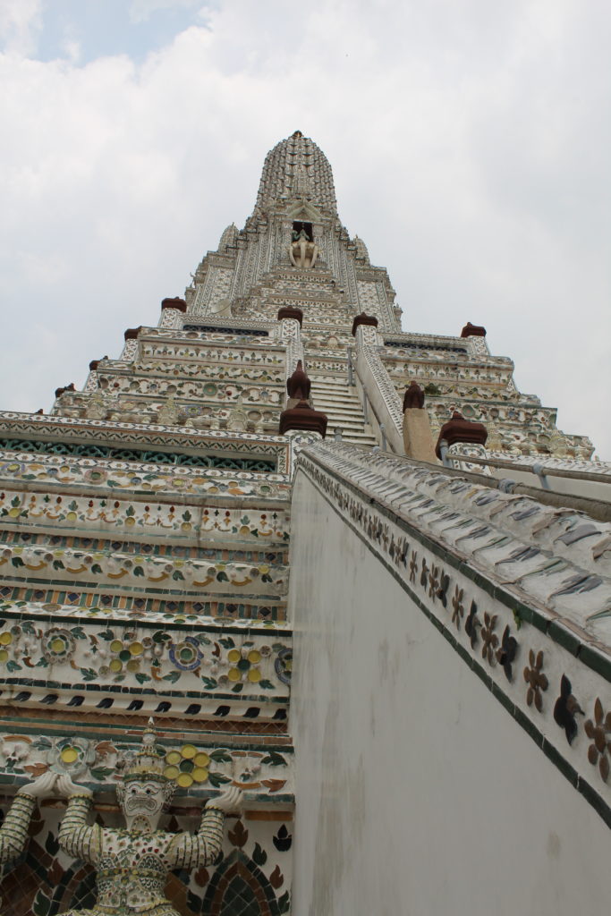 wat arun temple close up in bangkok