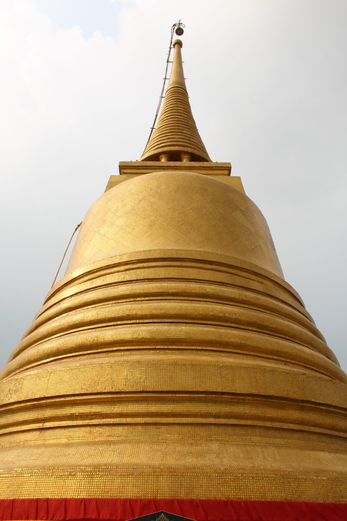 the roof of wat saket temple in bangkok