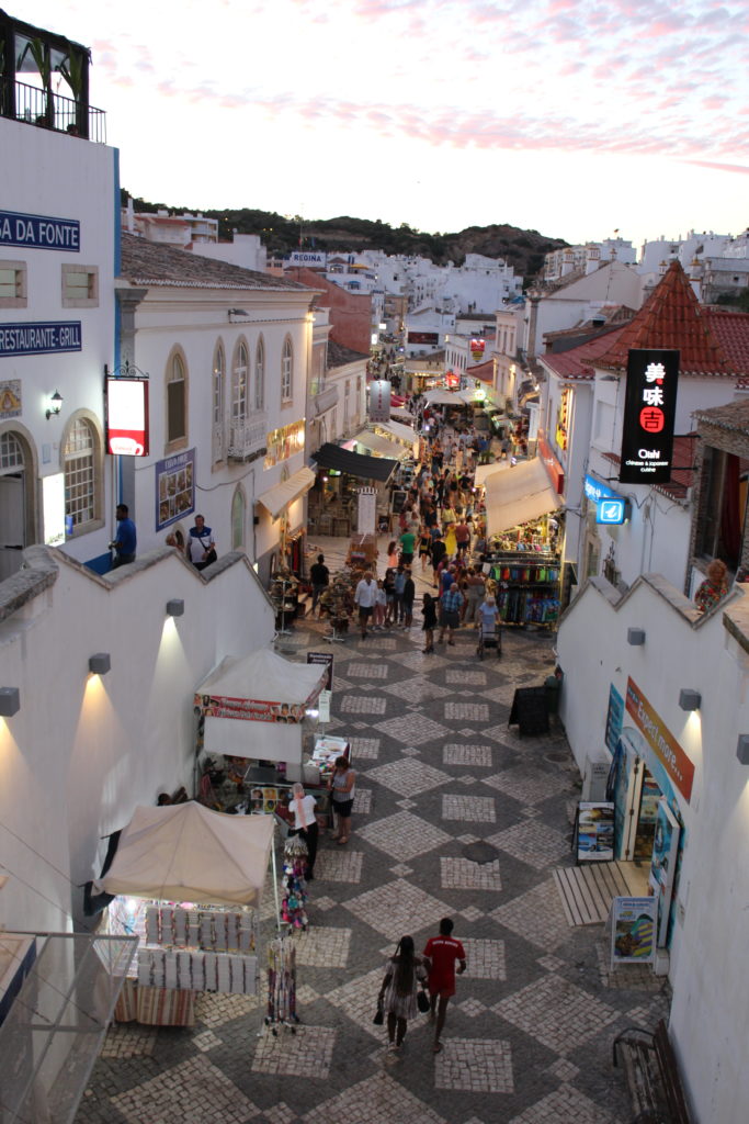 the shopping street in albufeira