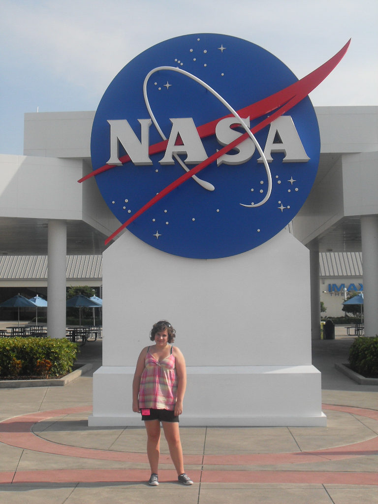 nasa logo in Kennedy Space Center Visitor Complex in cape canaveral, Florida, USA