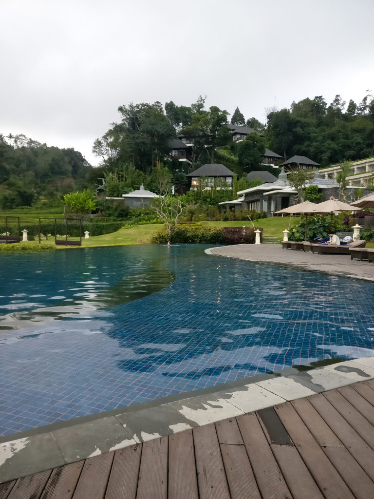 swimming pool at the saranam resort & spa in bali, Indonesia