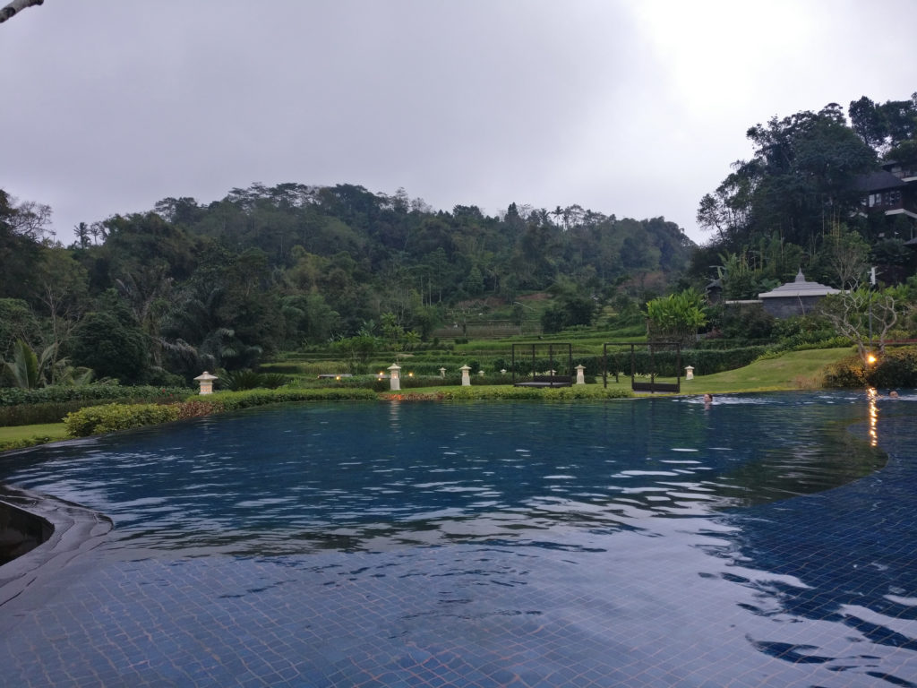 swimming pool at the saranam resort & spa in bali, Indonesia