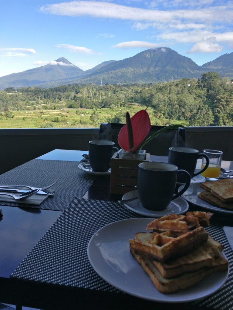 breakfast at saranam resort & spa in bali, Indonesia
