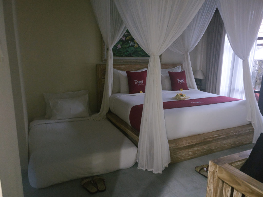 hotel room at tapa kawi villas in Bali, Indonesia