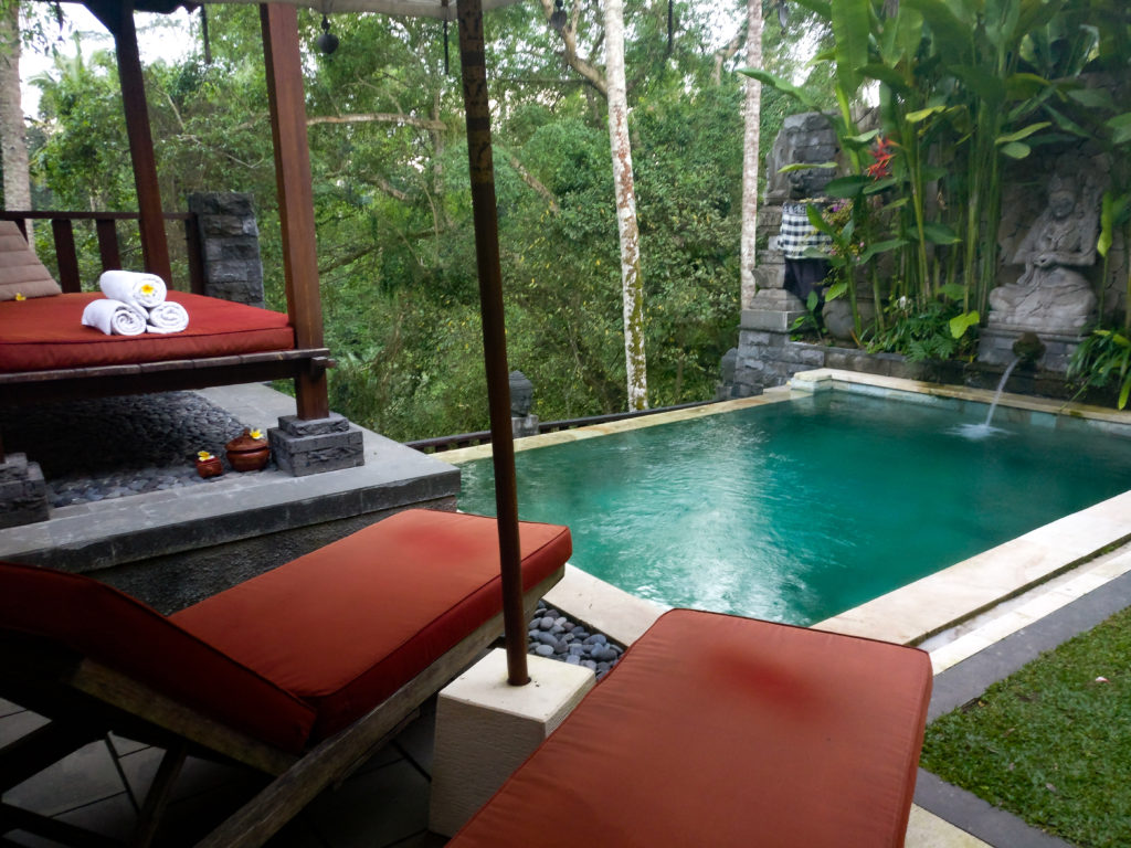 swimming pool at tapa kawi villas in Bali, Indonesia