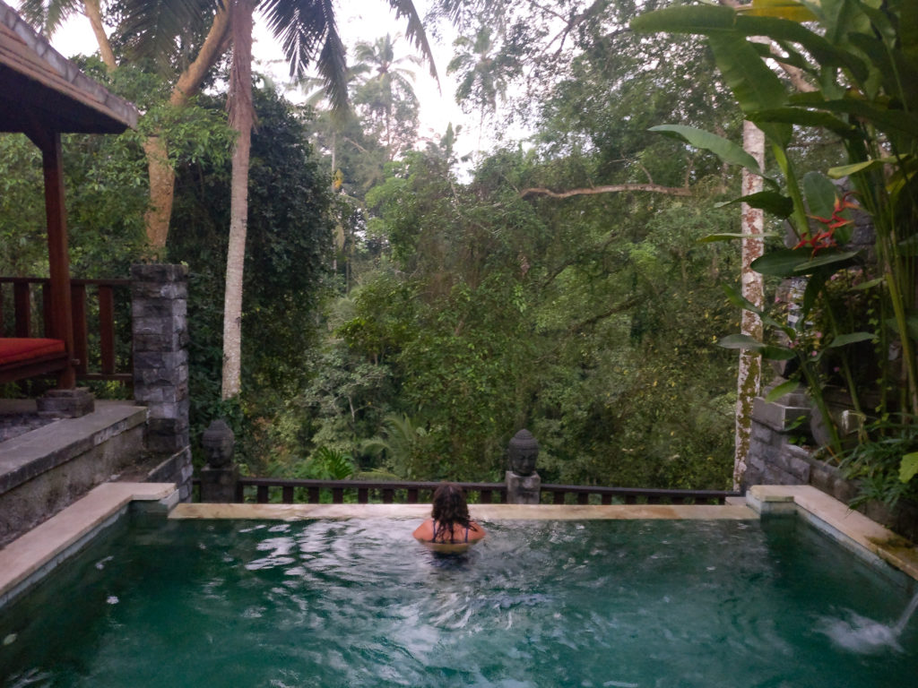 swimming pool at tapa kawi villas in Bali, Indonesia