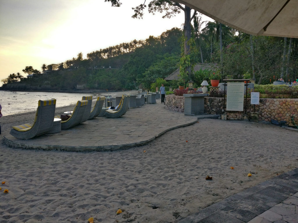 the beach at Sheraton Senggigi in Lombok, Indonesia