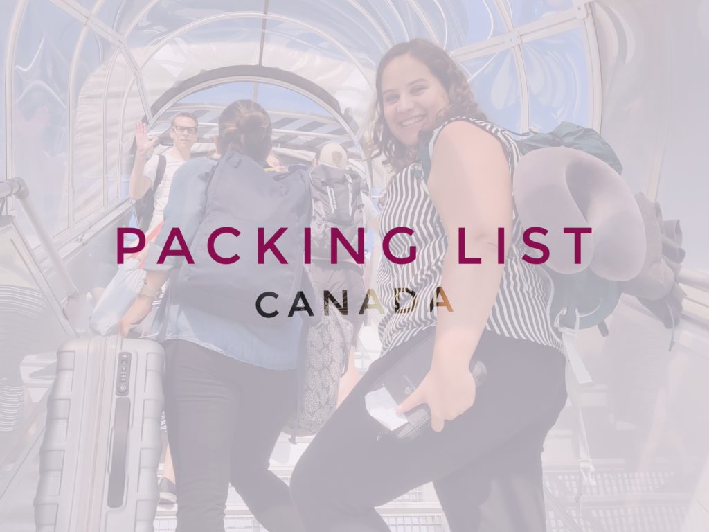 header packing list canadalife of a passion on a plane with her backpack