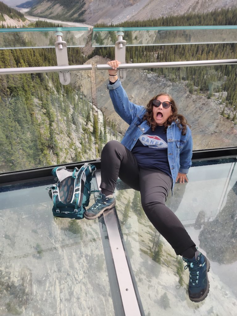 life of a passion on the glacier skywalk in jasper, canada.