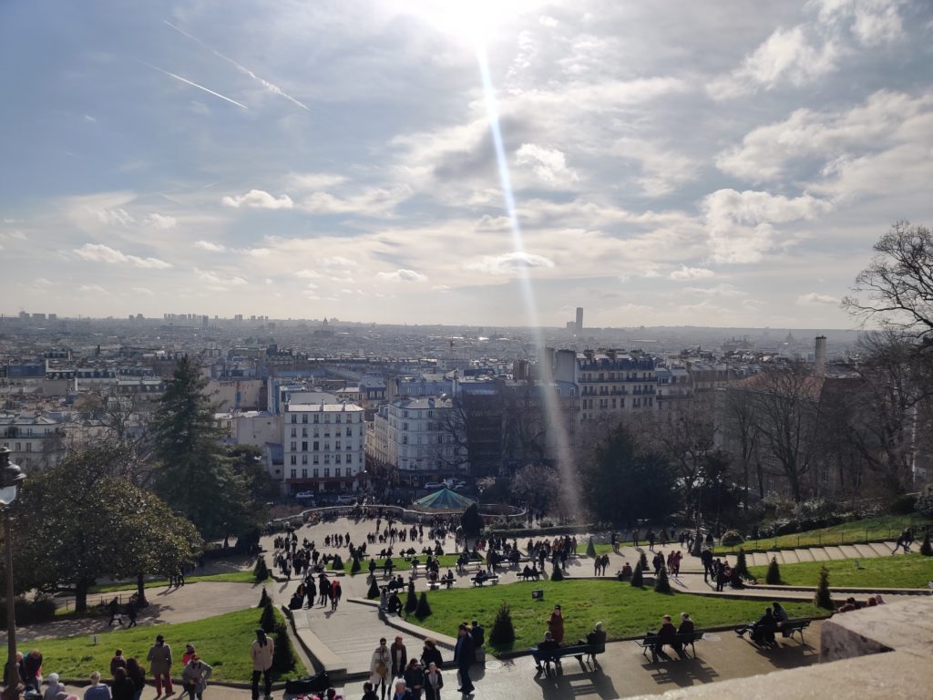 view from the sacré-coeur in Paris, France