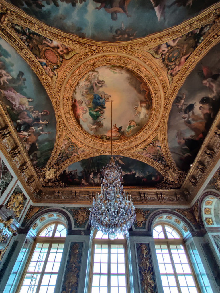 the peace salon in the palace of Versailles in Paris, France