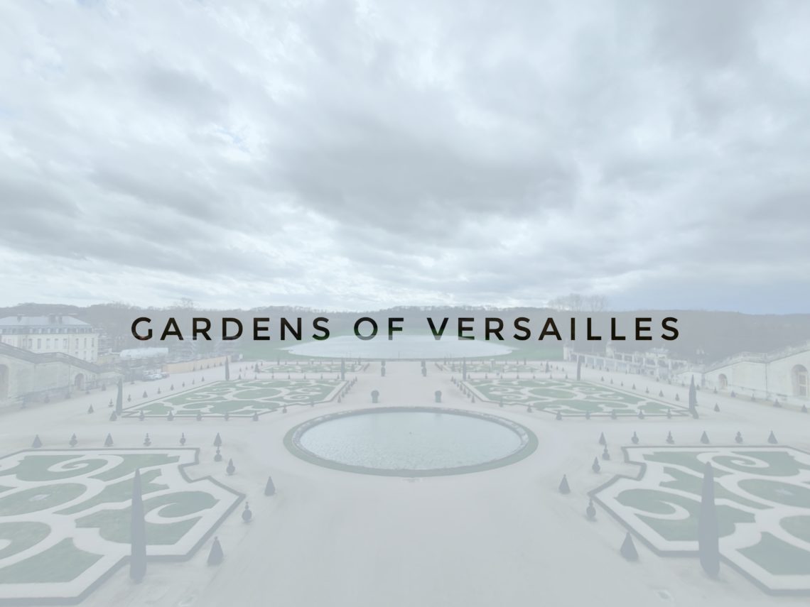 header gardens of versailles in paris, france, europe