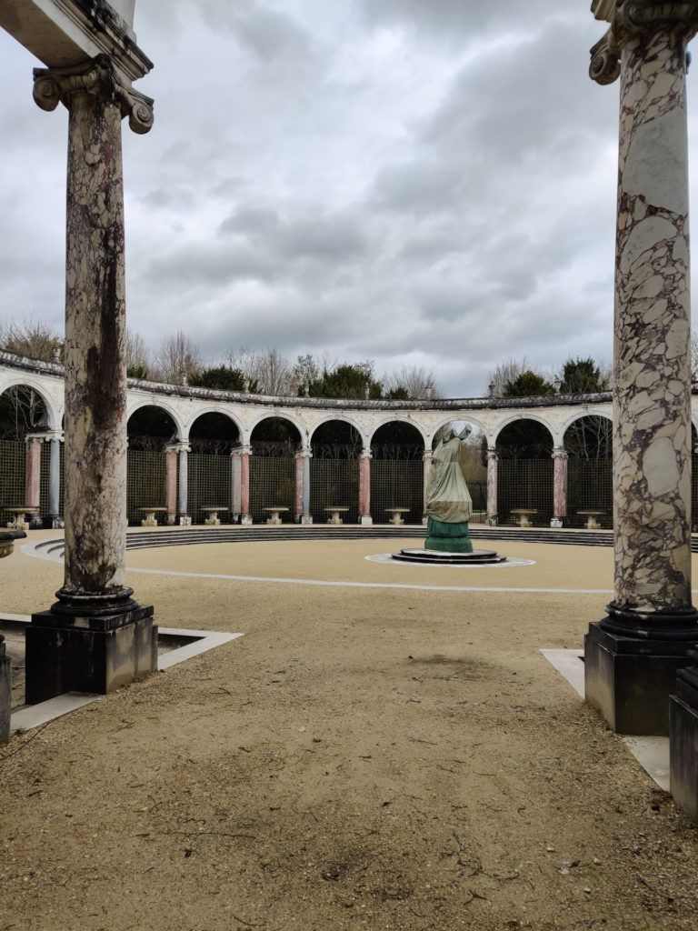 Collonade Grove in the garden of Versailles in Paris, France