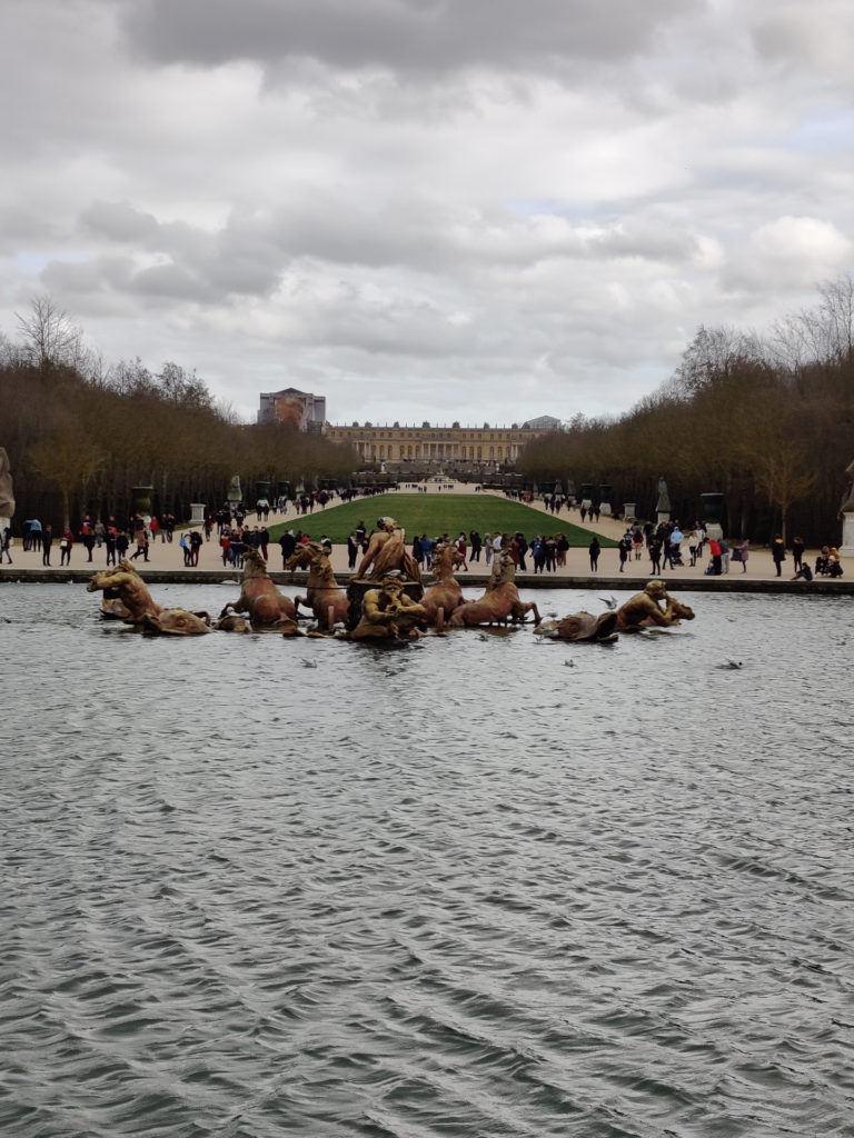 Apollo’s Fountain in the garden of Versailles in Paris, France