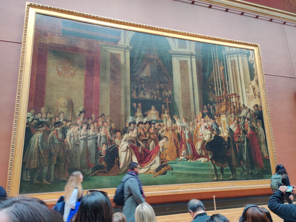 the coronation of Napoleon at the louvre in Paris, France