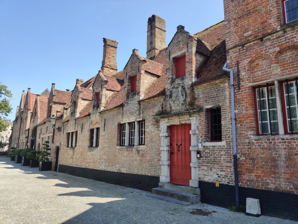 Almshouses in bruges, belgium