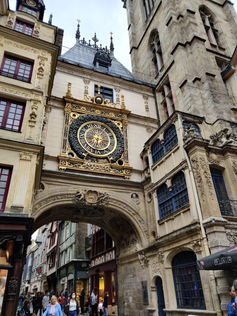 gros-horloge buidling in rouen, normandy, france