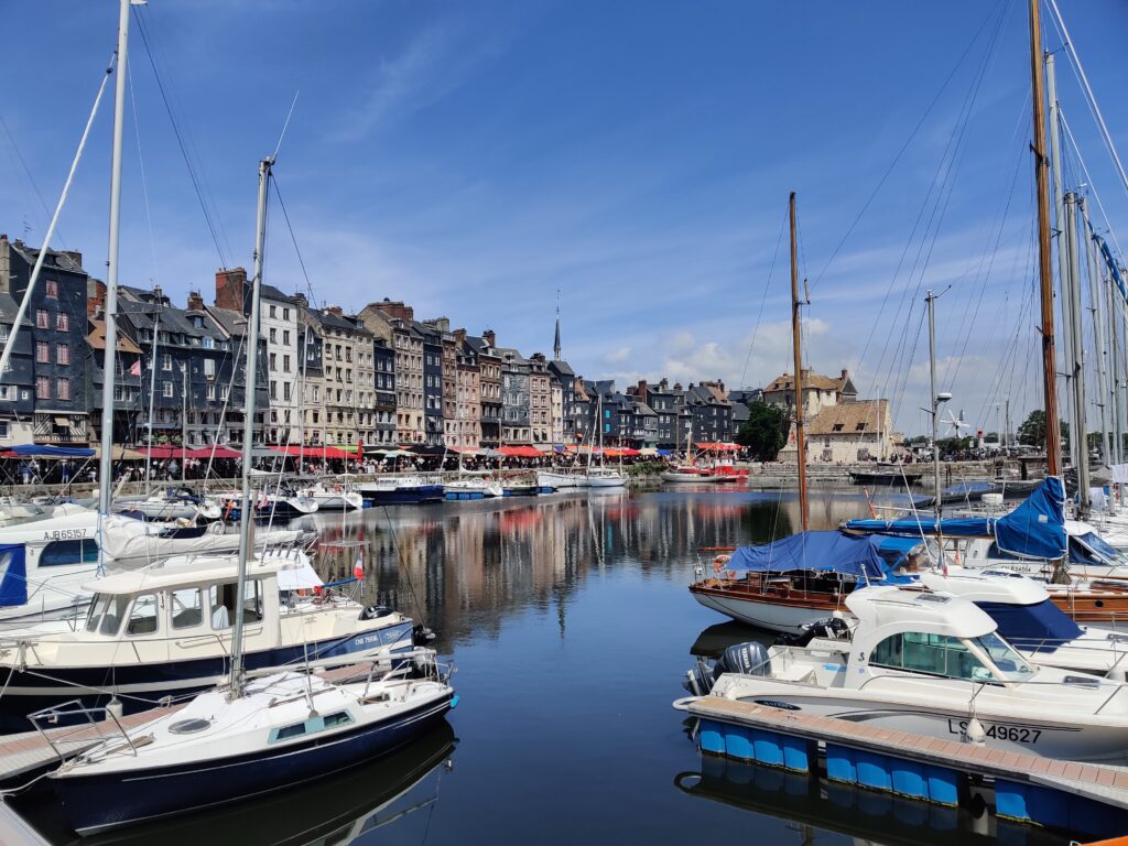 The harbour of Roman town Honfleur in normandy, france/