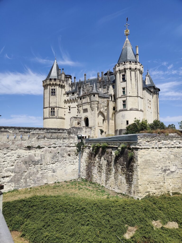 Château de Saumur in the loire valley in france. inspiration for the castle of sleeping movie for the animation movie of disney.