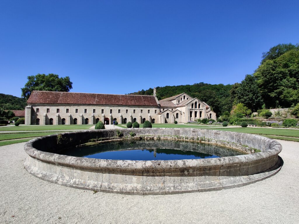 the gardens of the abbey of Fontenay in Côte-d’Or france