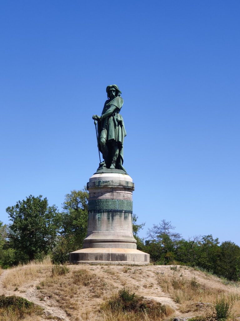 statue of the Gaulish leader Vercingetorix, and the old battlefield in Côte-d’Or france