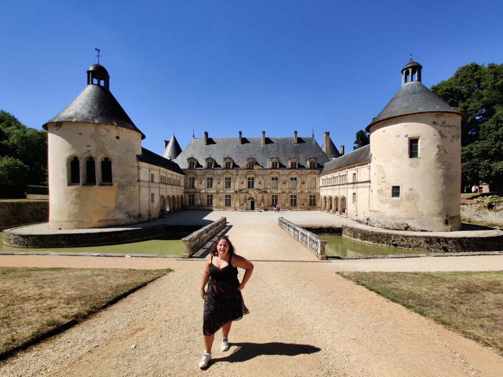 walking in the gardens of Chateau de Bussy-Rabutin in Côte-d’Or france