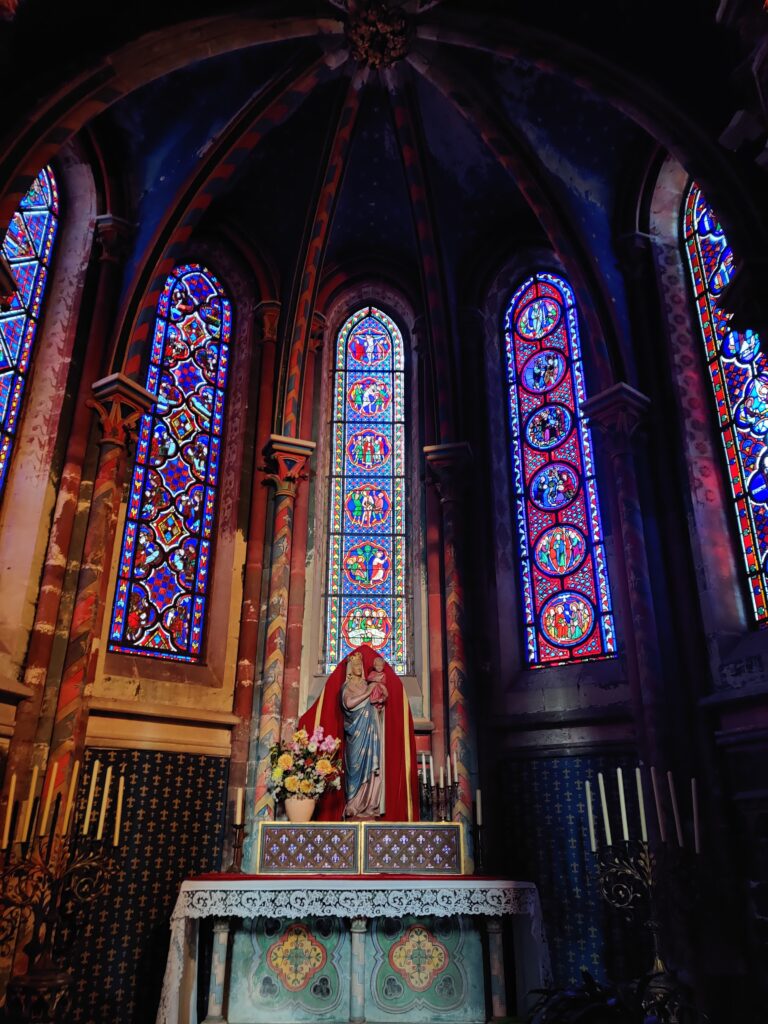inside the church of Semur-en-Auxois in Côte-d’Or france