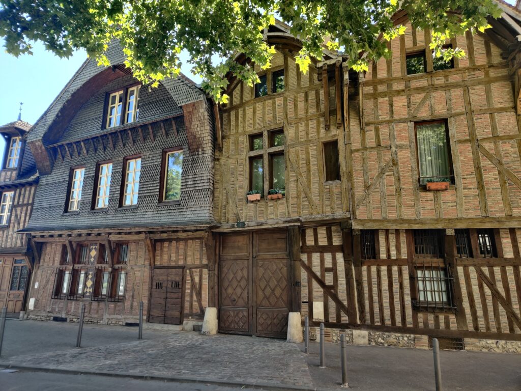 Old Town of troyes (france): old timber houses