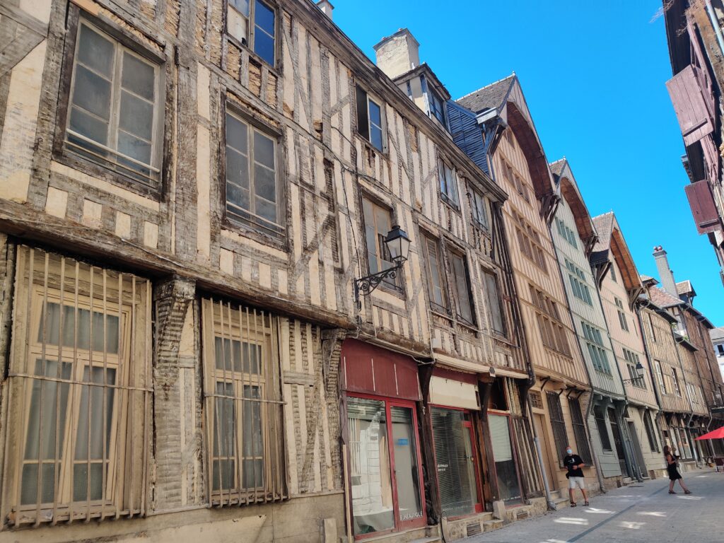 Old Town of troyes (france): old timber houses