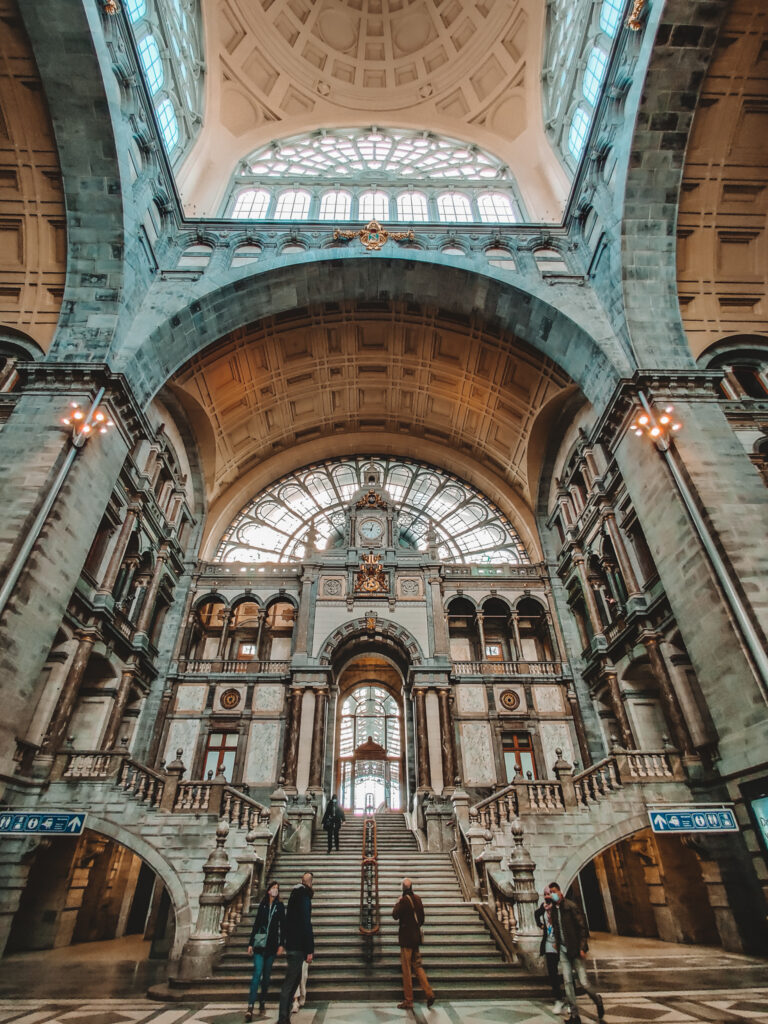 Antwerpen-Centraal Railway Station in antwerp, belgium