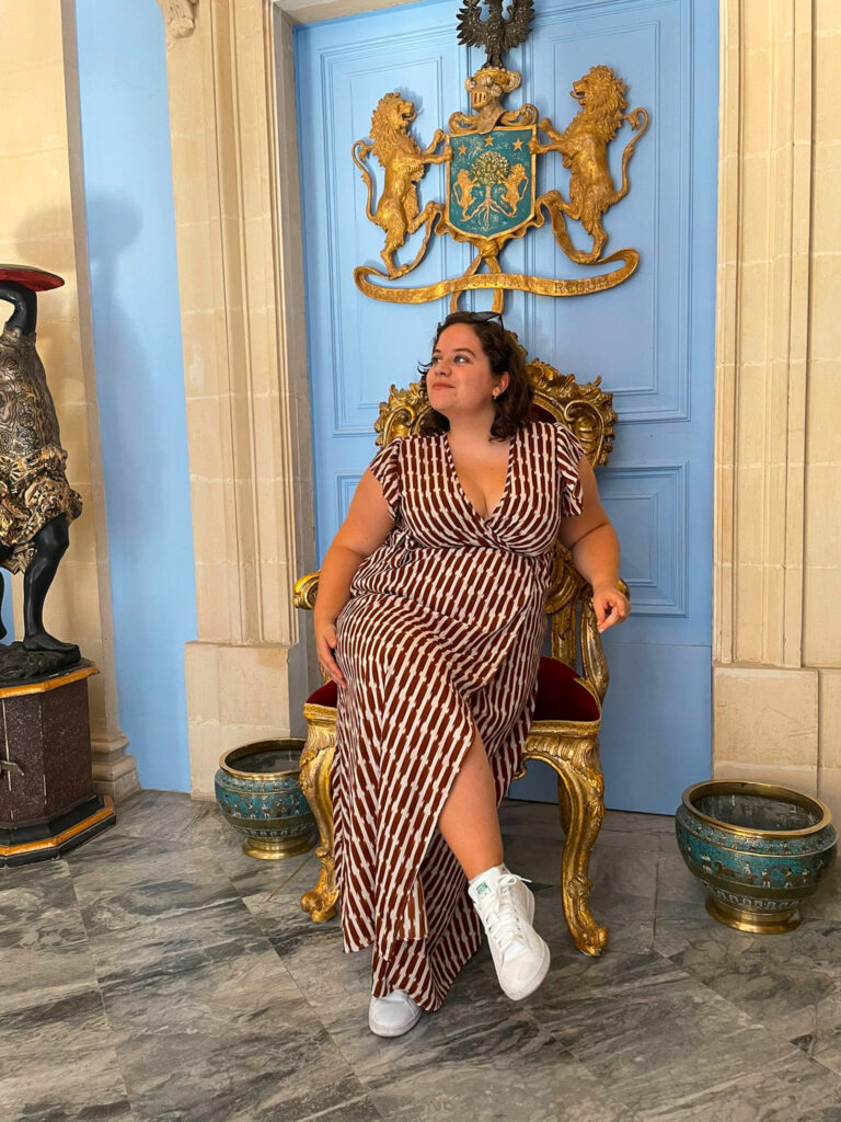 Life of a Passion in a royal chair in Casa Rocca Piccola (Valletta, Malta).