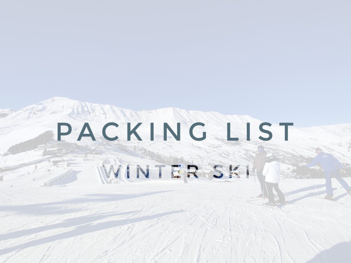 header packing list winter ski