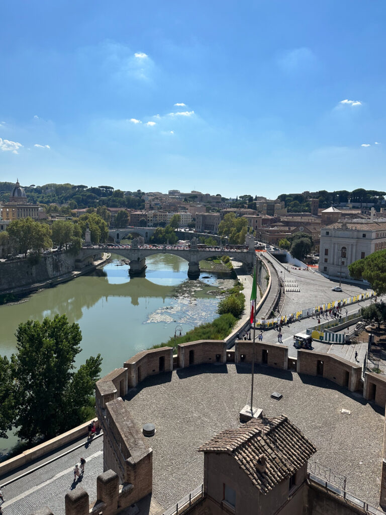 view from the Castel Sant’Angelo in vatican city near rome, italy
