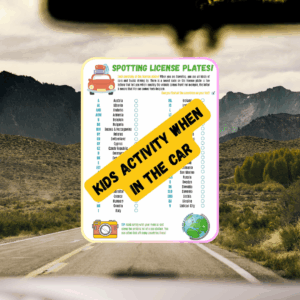 Kids Activity in the Car: Spotting license plates!